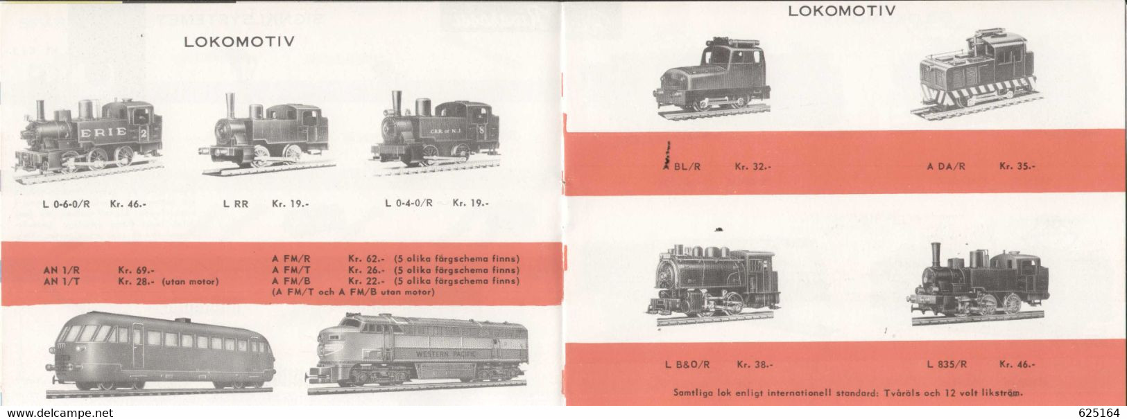 Catalogue RIVAROSSI 1958 Modelljärnvägar I Absolut Toppklass  Swedish Edition  - En Suédois - Unclassified