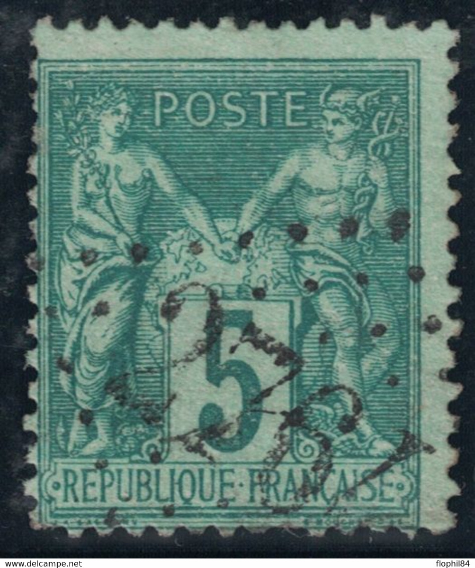 SAGE - N°75 - JOUR DE L'AN - LOSANGE GROS CHIFFRES 2764 - COTE 15€. - 1876-1898 Sage (Type II)