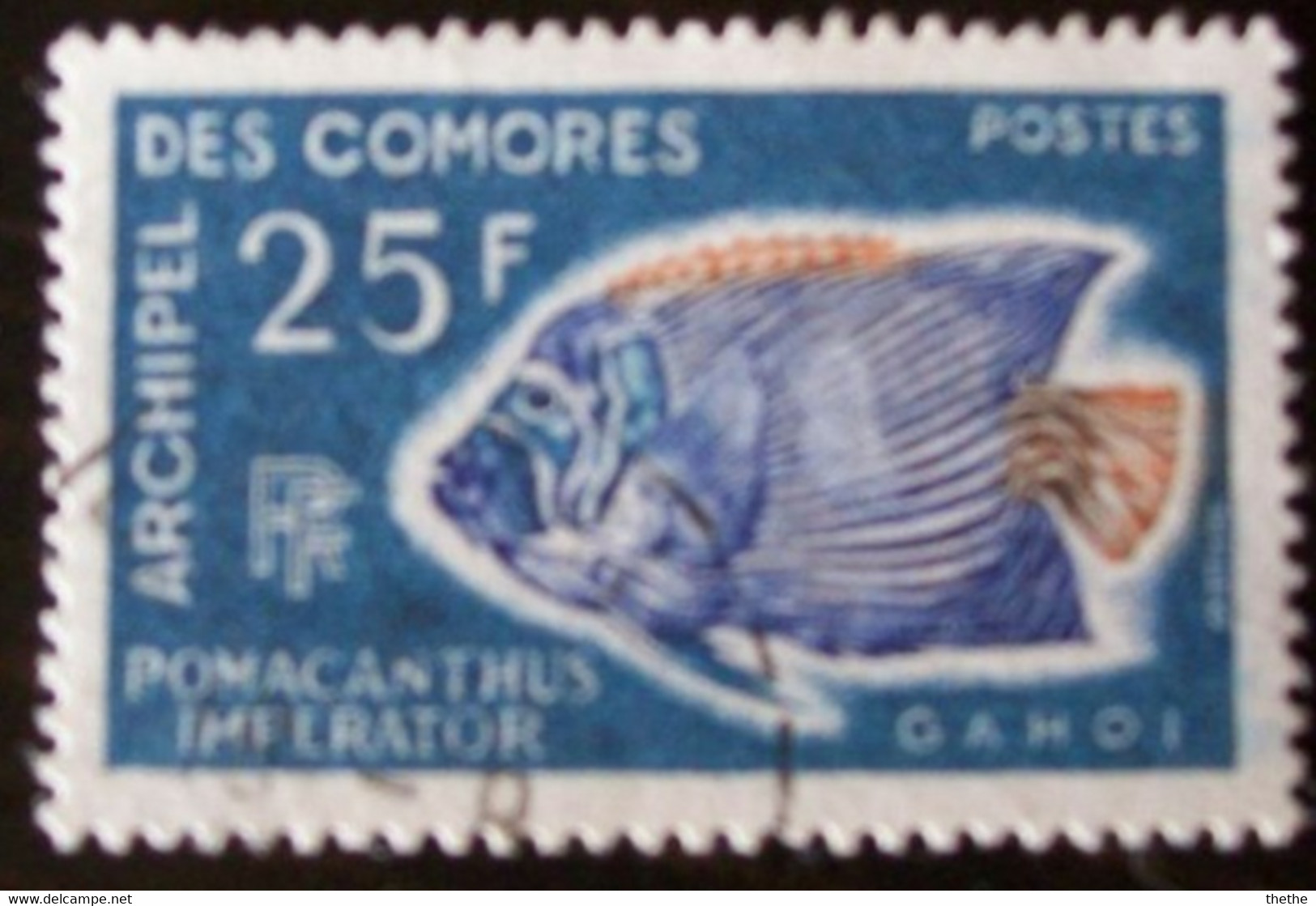 COMORES -  Poisson Ange Empereur (Pomacanthus Imperator) - Used Stamps