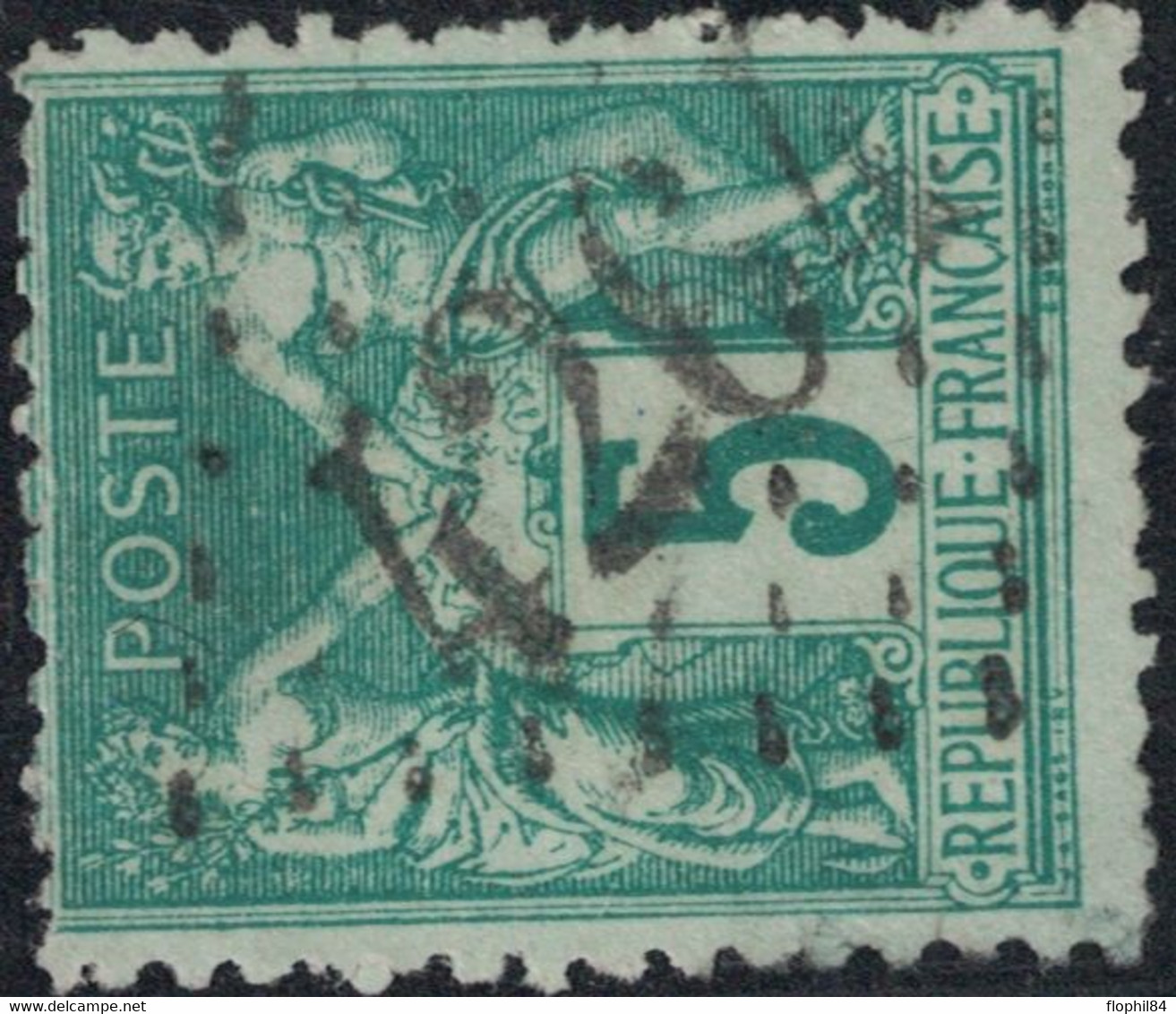 SAGE - N°75 - JOUR DE L'AN - LOSANGE GROS CHIFFRES 4264 - COTE 30€ . - 1876-1898 Sage (Type II)