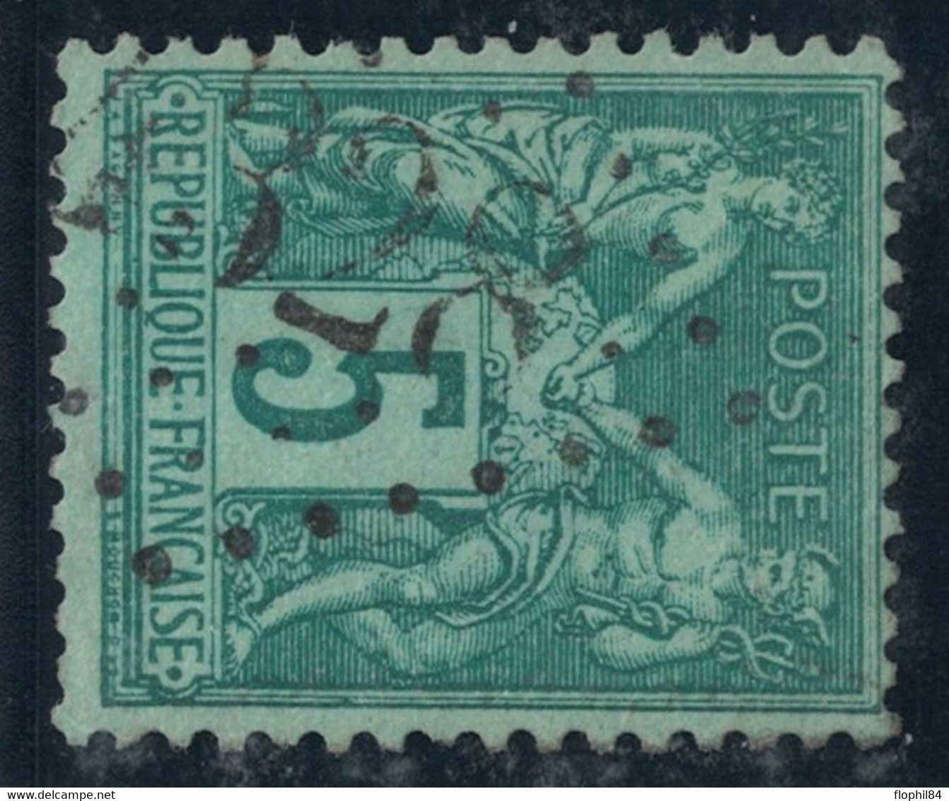 SAGE - N°75 - JOUR DE L'AN - LOSANGE GROS CHIFFRES 4328 - COTE 15€ . - 1876-1898 Sage (Type II)