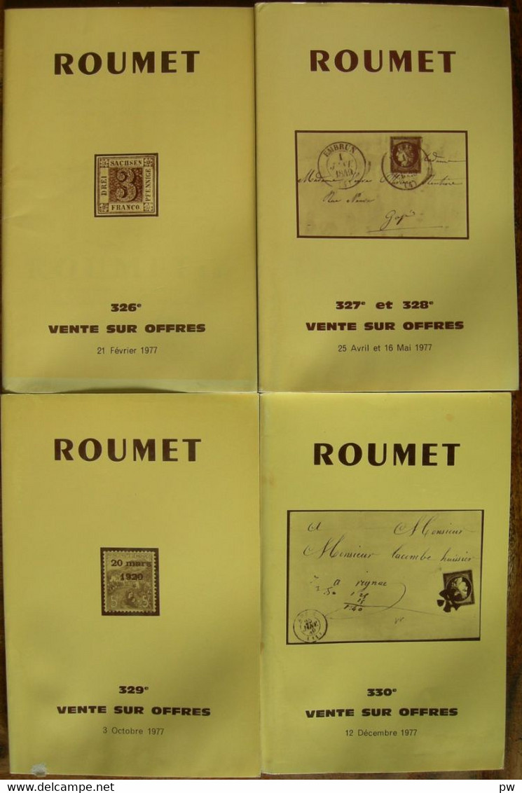 VENTES ROUMET  1977  4 Catalogues. - Auktionskataloge