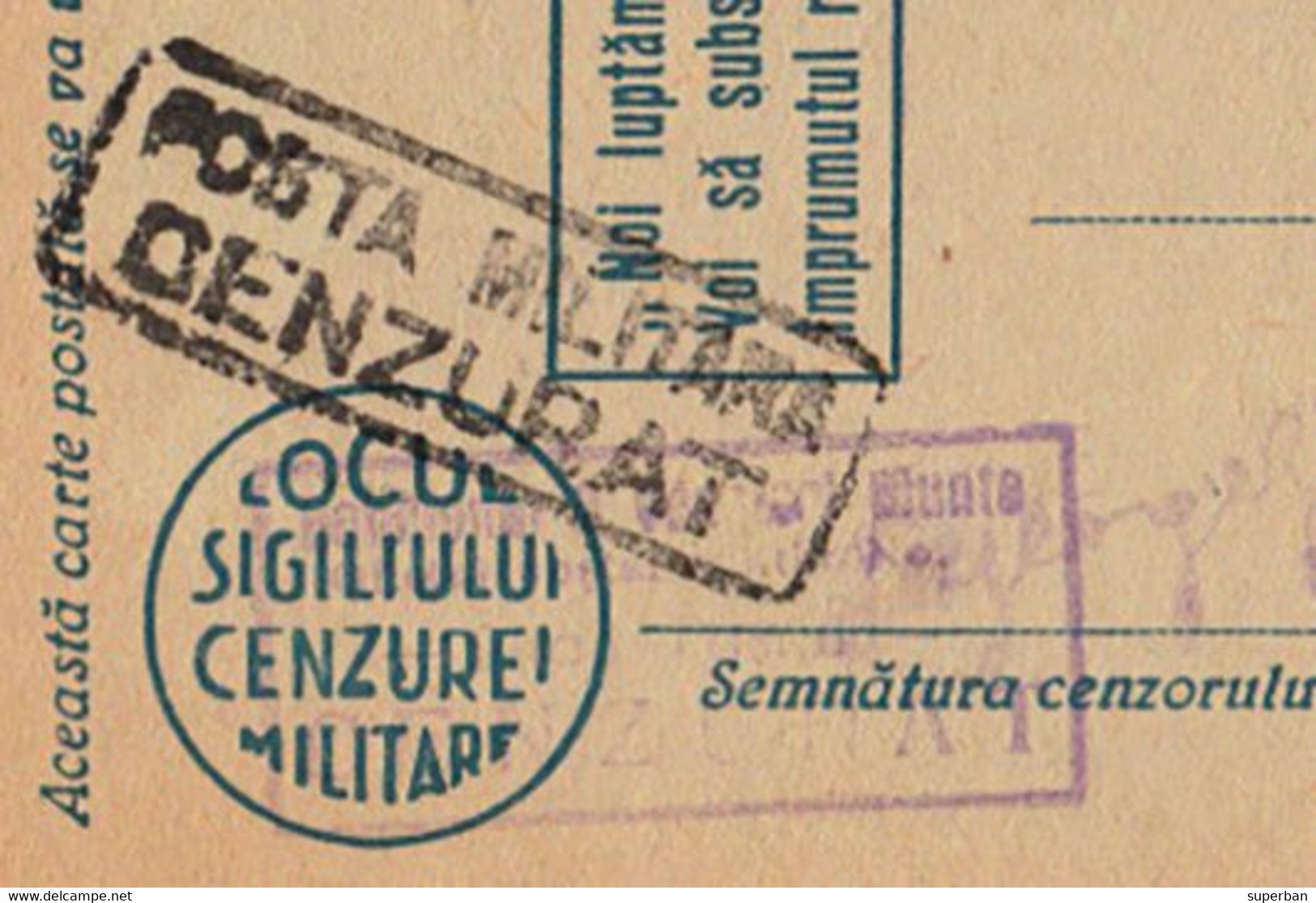 ROMANIA : CARTE ENTIER POSTAL / STATIONERY POSTCARD - MAILED By MILITARY POST : O. P. M. Nr. 555 - 1943 (ak912) - 2. Weltkrieg (Briefe)