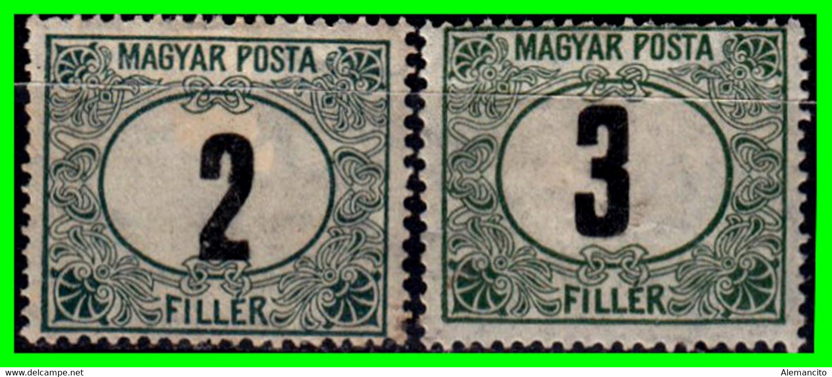 HUNGRIA… (EUROPA) SELLOS FISCALES AÑO 1919-22  NUMERALS - TELLIER 2 NEGRO - Fiscali