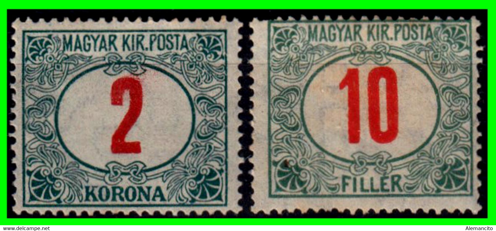 HUNGRIA… (EUROPA) SELLOS FISCALES AÑO 1915-19  NUMERALS - TELLIER 2 NEGRO - Fiscali