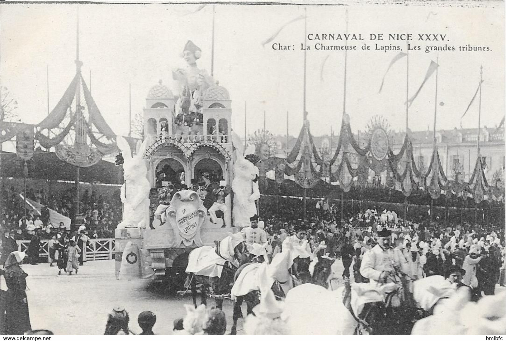 Carnaval De NICE  XXXV  - Char : La Charmeuse De Lapins - Les Grandes Tribunes  - Edition Giletta Nice - Carnaval