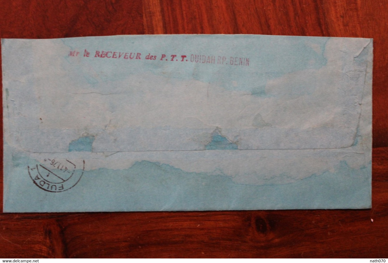 Dahomey 1976 Ouidah Benin Fulda Germany Allemagne Cover Air Mail Registered Recommandé Reco R - Bénin – Dahomey (1960-...)