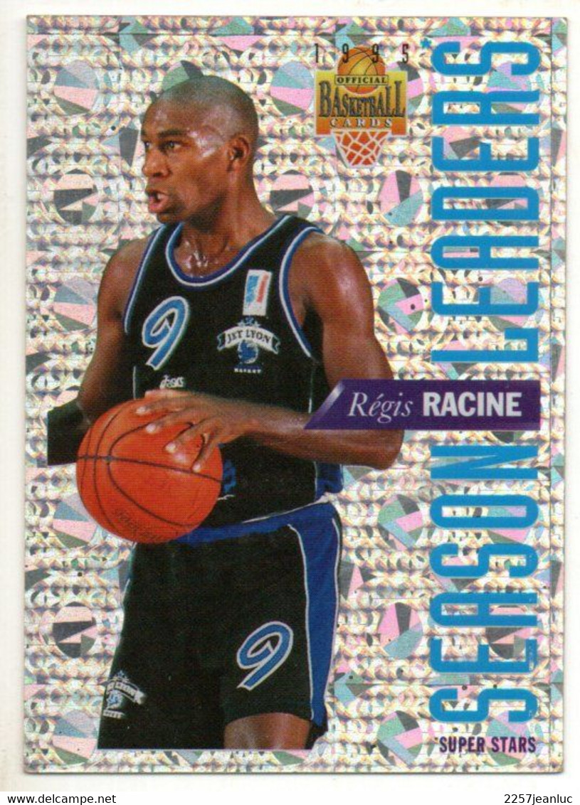 Régis Racine Carte Official  Basket Ball Cards1995 N :SL 15 *  Pub Panini SNB & LNB - Basket-ball