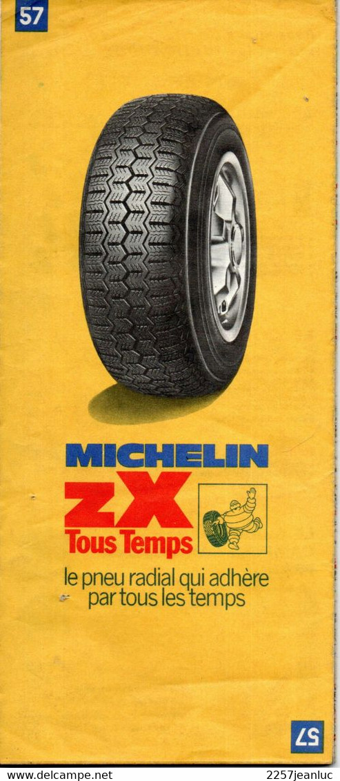 Carte Michelin  N: 57 - Verdun - Wissembourg - Carte  Routière Et Touristique   Au  200000 ème  De 1978 Pub ZX Radial - Maps/Atlas