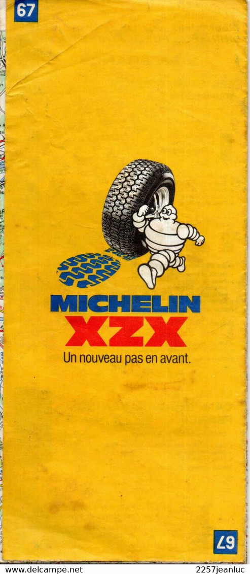 Carte Michelin  N: 67 - Nantes - Poitiers - Carte  Routière Et Touristique  Au  200000 ème  De 1980 Pub XZX - Cartes/Atlas