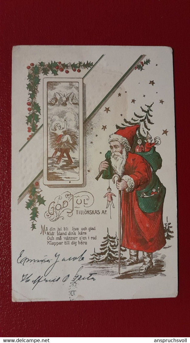 CPA GAUFREE - FANTAISIES - PERE NOEL - God Jul - Santa Claus