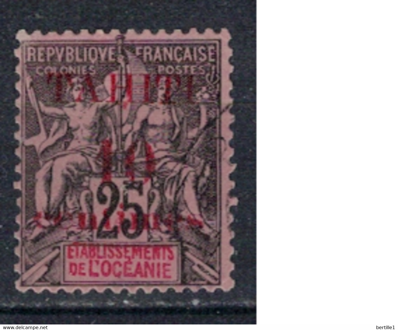 TAHITI    N°  YVERT  31(1)  OBLITERE     ( OB    03/ 04 ) - Used Stamps