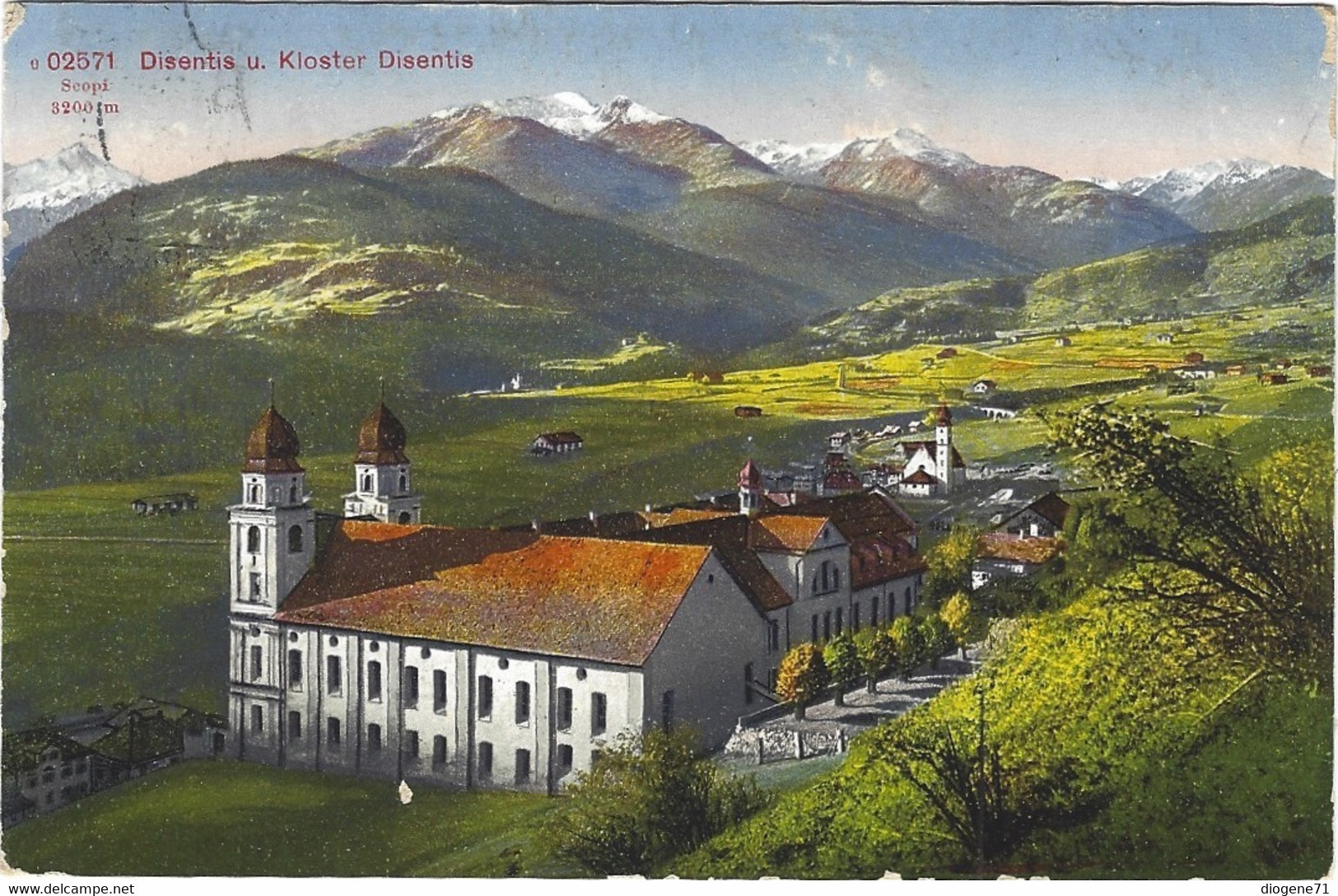 Disentis U. Kloster 1916 - Disentis/Mustér