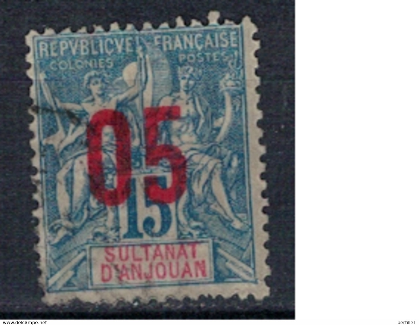 ANJOUAN     N°  YVERT  22   OBLITERE     ( OB    03/ 15  ) - Used Stamps