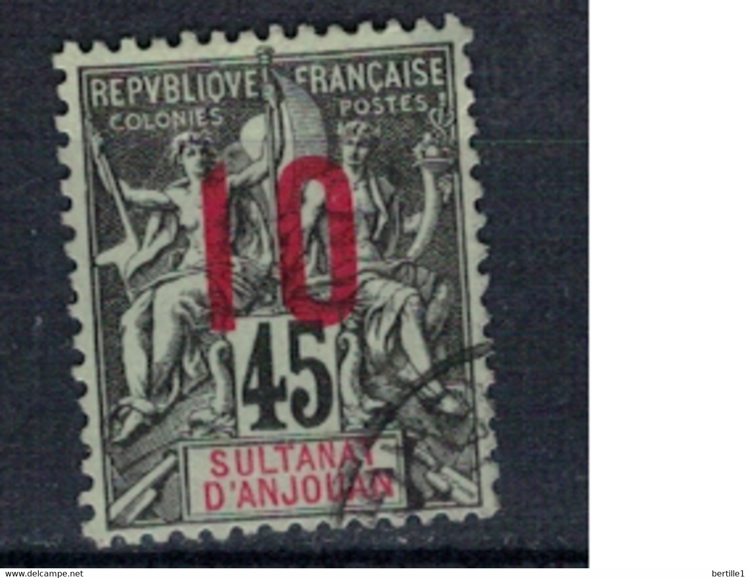 ANJOUAN     N°  YVERT  27   OBLITERE     ( OB    03/ 15  ) - Used Stamps