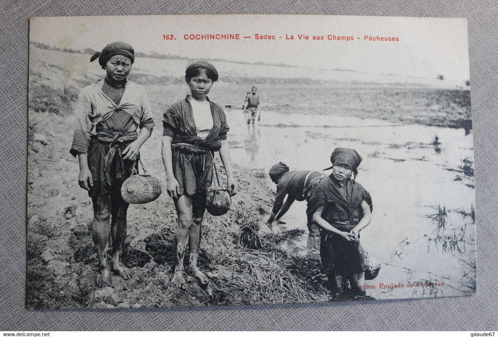 SADEC (COCHINCHINE / VIET NAM / INDOCHINE) - LA VIE AUX CHAMPS - PECHEUSES - PECHE / METIER - Viêt-Nam