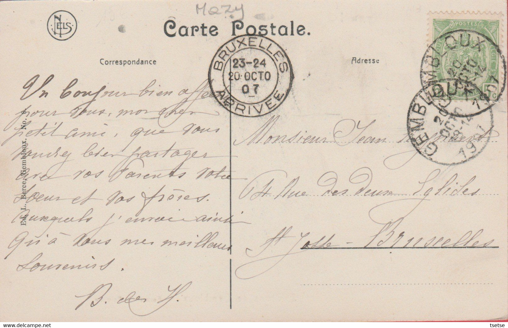 Mazy - Château-Ferme De Falnuée -1907 ( Voir Verso ) - Gembloux