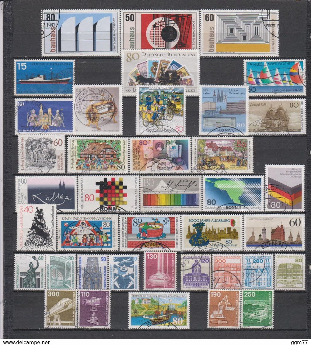 128 TIMBRES ALLEMAGNE RFA OBLITERES & NEUFS**&* + SANS GOMME DE 1957 à 1988   Cote : 112,30 € - Gebraucht