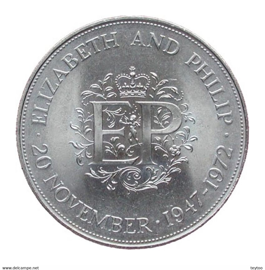 C2032# Reino Unido 1972, Medalla Bodas De Plata Isabel II (E) - Maundy Sets & Gedenkmünzen