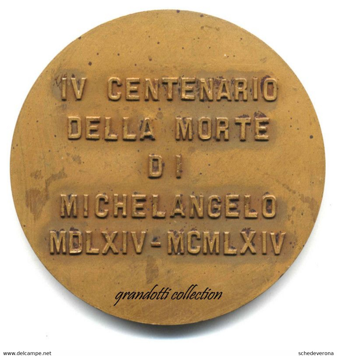 ACCADEMIA DI SAN LUCA IV CENTENARIO MICHELANGELO MEDAGLIA ROMAGNOLI 1964 - Professionals/Firms