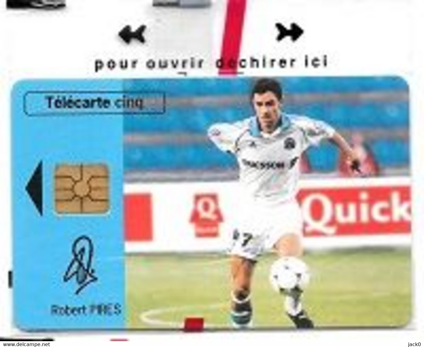 Télécarte  N S B  5 U, Sport  Foot-ball, Restaurant  Rapide  QUICK , QUICK  ROBERT  PIRES, GN  530, 8650  Ex, 02 / 99 - Privées