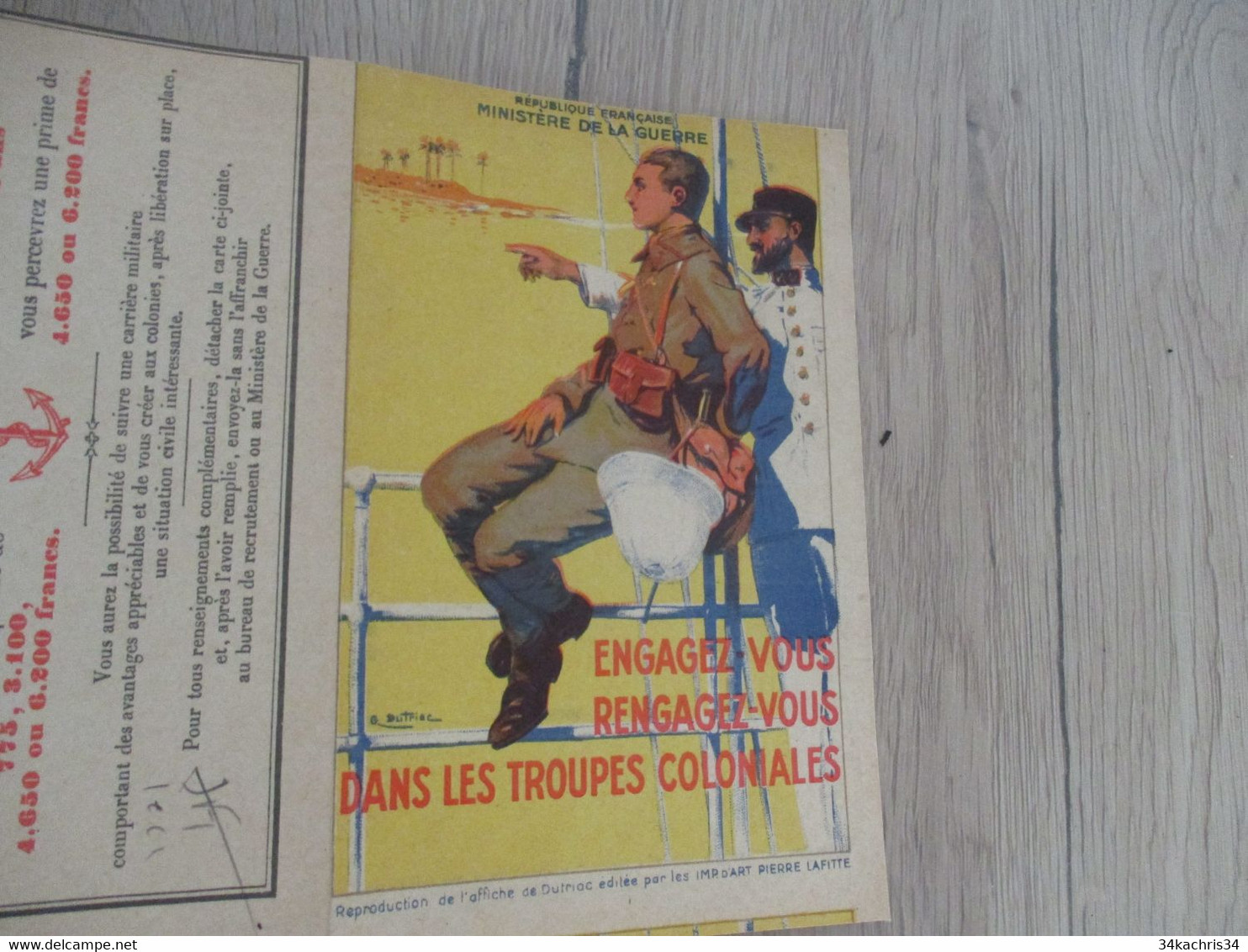 CPFM Carte Franchise Militaire Guerre 39/45  Illustrée Engagez Vos Dans Les Troupes Coloniales - Briefe U. Dokumente