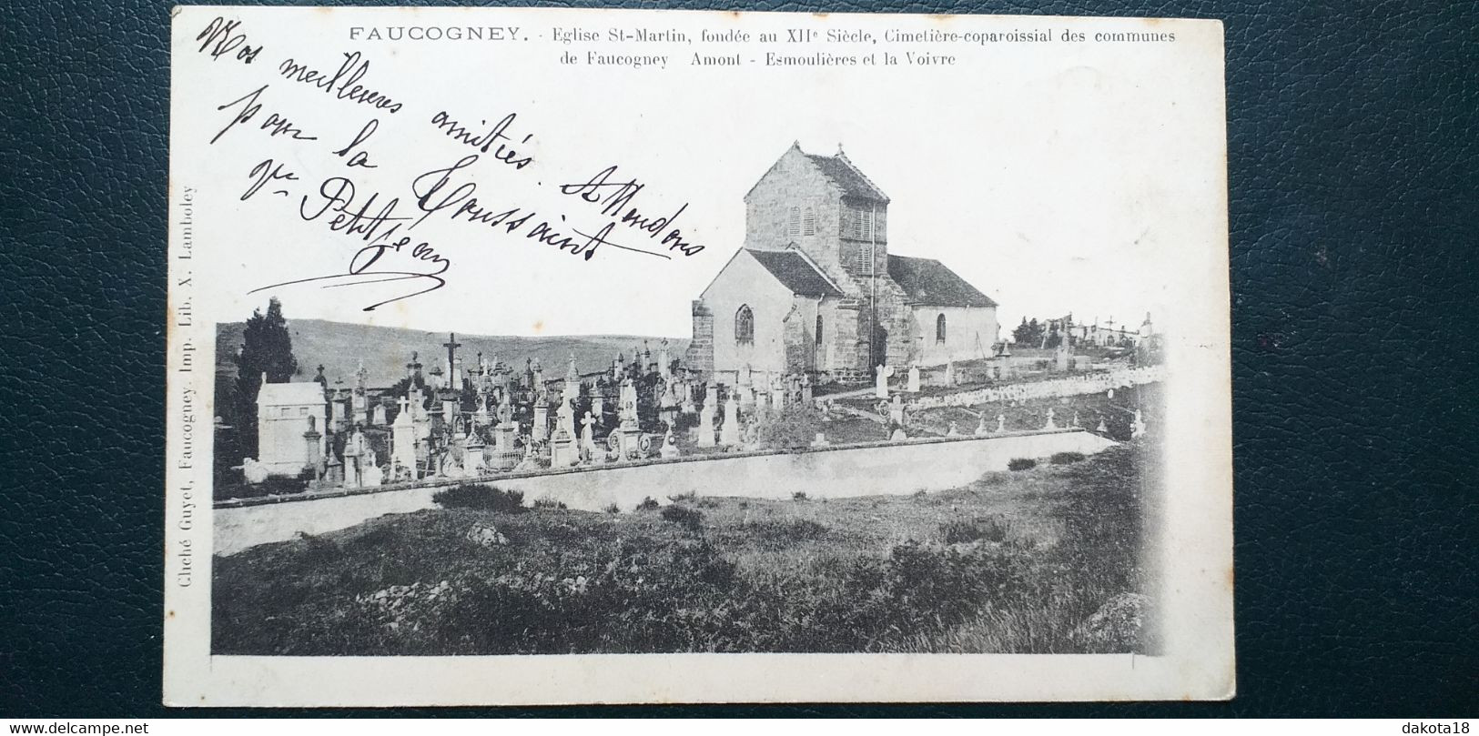 70 , Faucogney , L'église Et Le Cimetière En 1903 - Faucogney