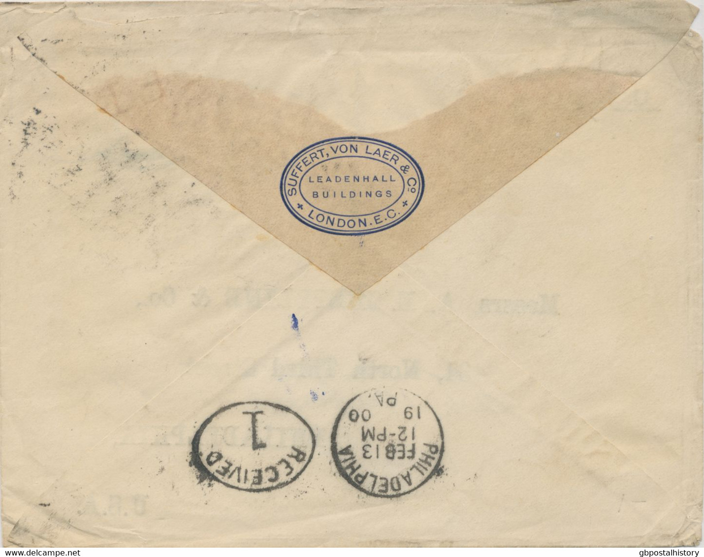 GB 1900 QV Very Fine Used Re-directed Cover To USA Franked With 1d Lilac And Jubilee ½d And 6d (total Postage 7½d = Rare - Brieven En Documenten