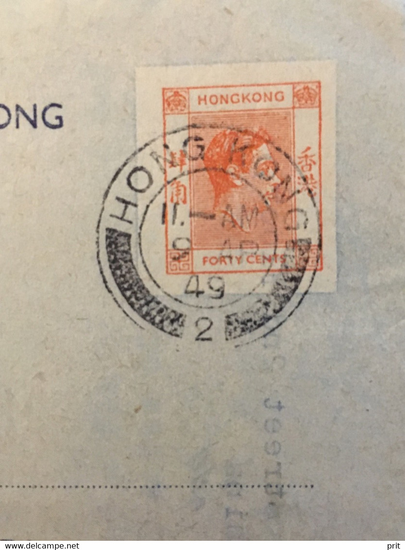 Hong Kong 1949/1950 2 Postal Stationery/Air Letters To Greece. Nice Cancels - Interi Postali