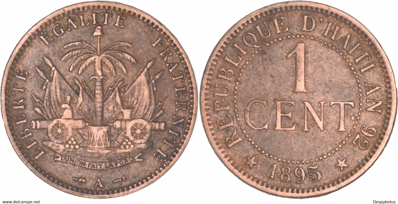 Haiti - 1895 - 1 Centime - Atelier De Paris (A) - 12-137 - Haiti