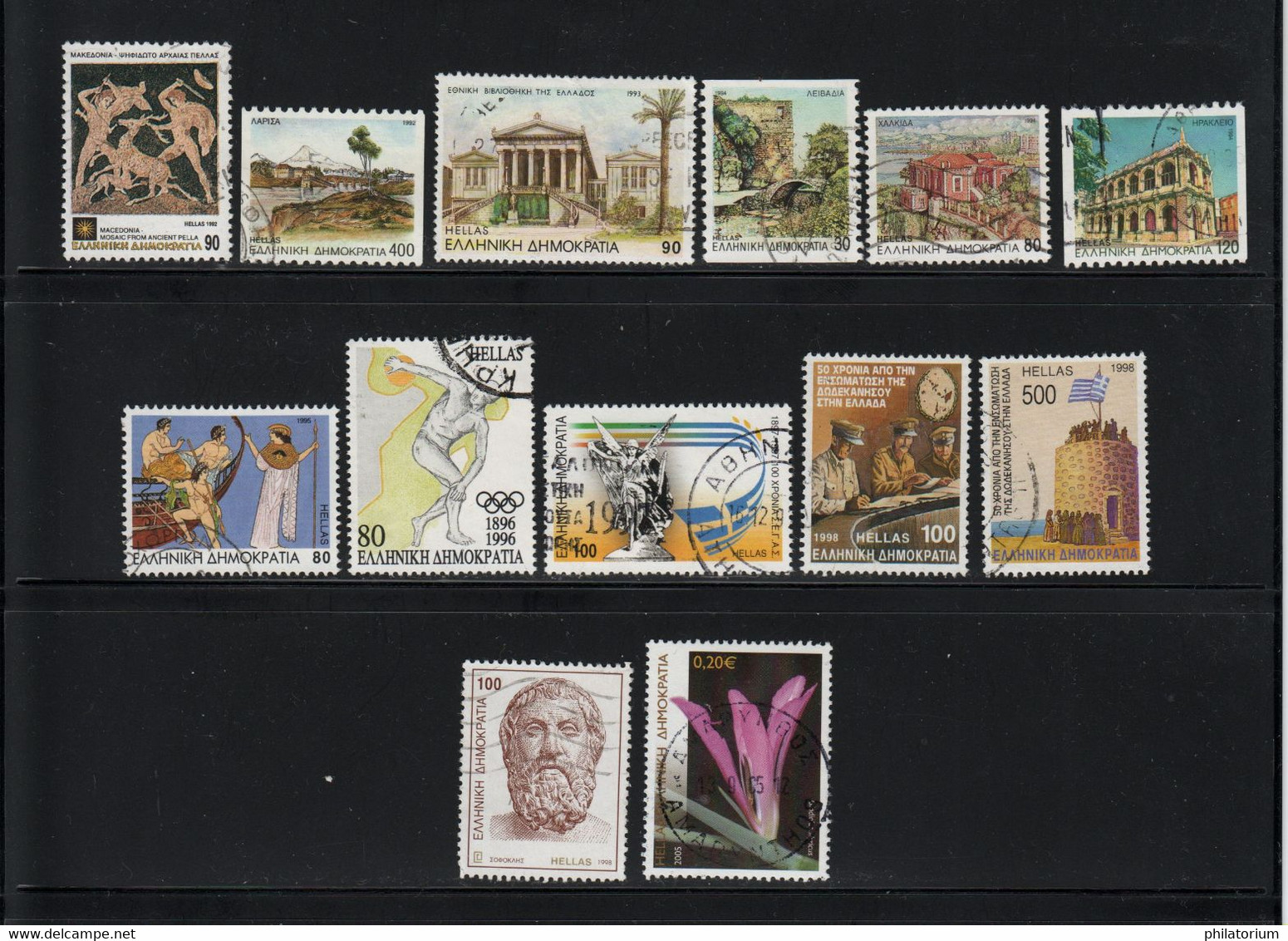 Grèce, 13 Timbres Différents Oblitérés, - Verzamelingen