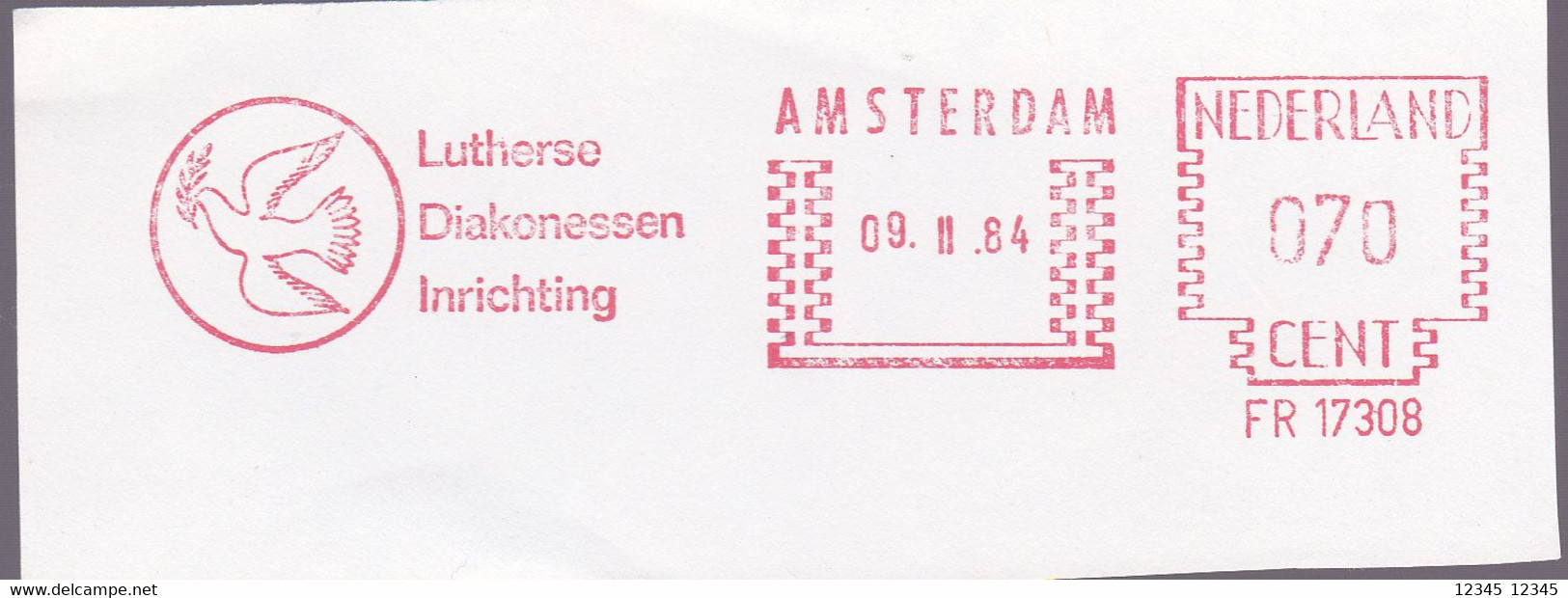 Amsterdam 1984, Lutherse Diakonessen Inrichting, Birds - Maschinenstempel (EMA)