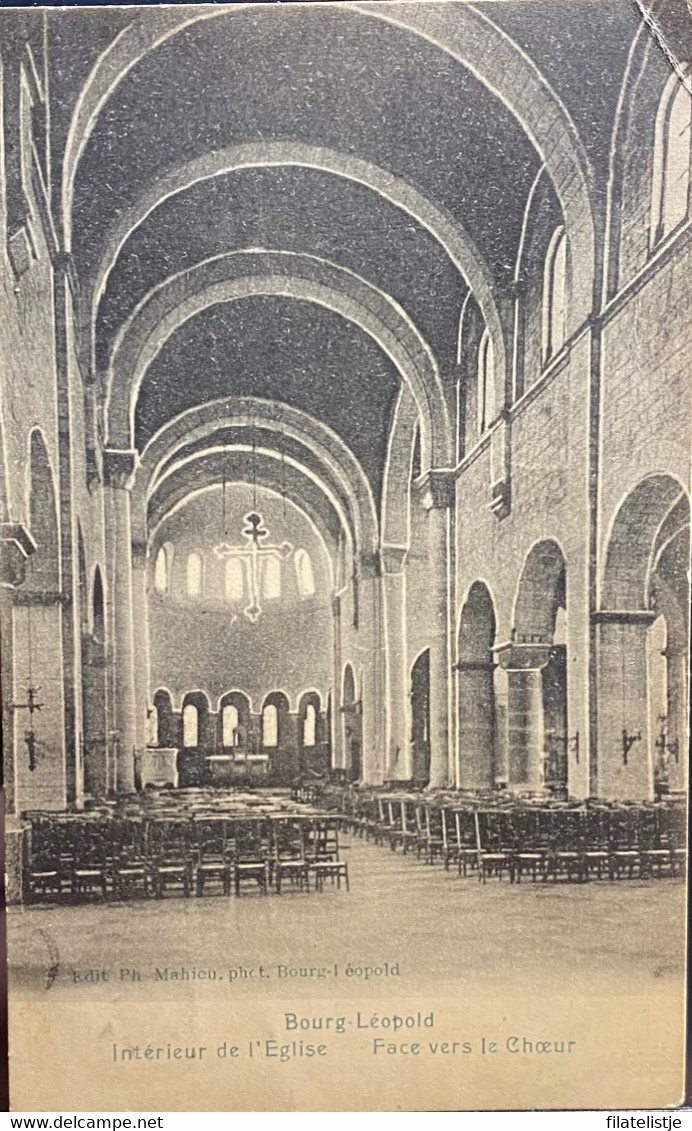 Leopoldsburg De Kerk Binnen Gelopen 1908 (?) - Leopoldsburg