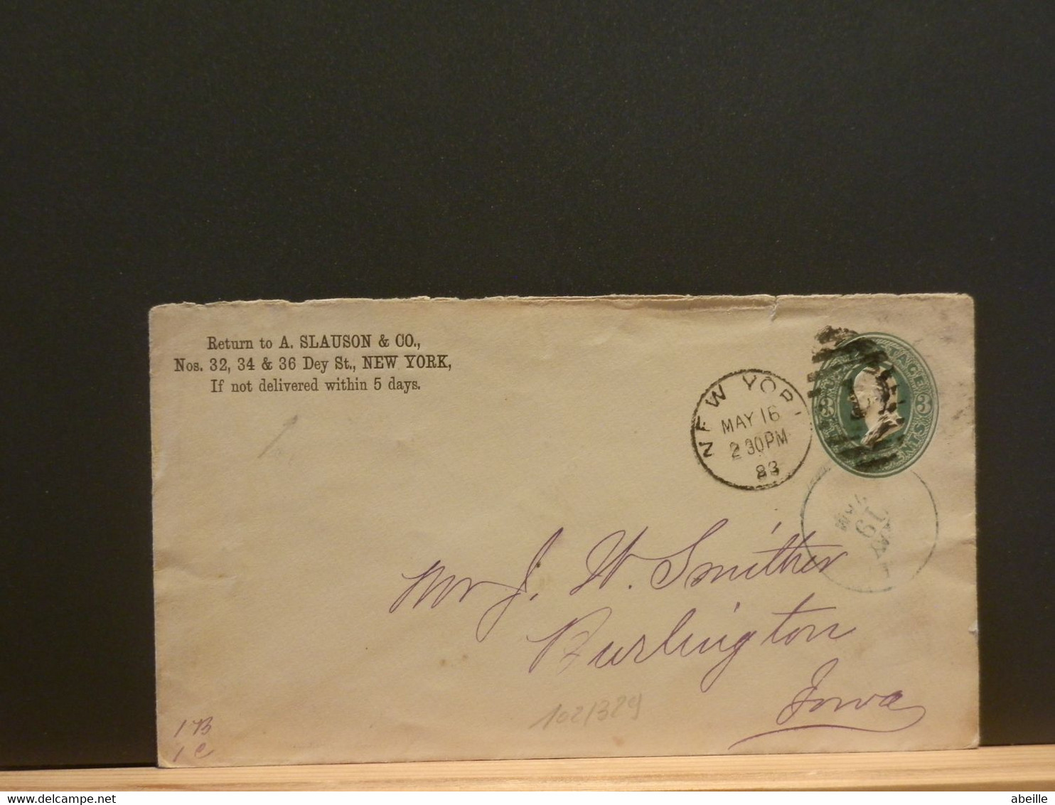 102/329  ENVELOPPE  USA TO GERMANY  PIQUAGE PRIVE ADRESS - 1921-40