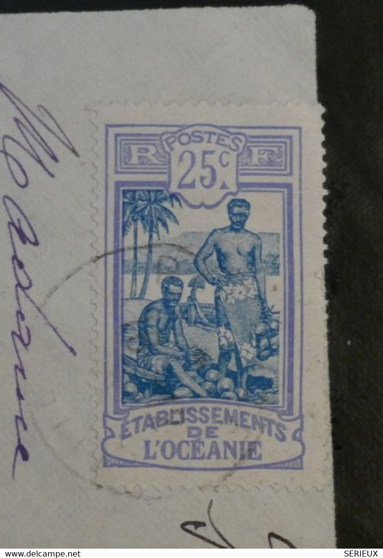 BK6 ET. OCEANIE  BELLE LETTRE 1921 TAHITI A PARIS FRANCE+ ++AFFRANCH. PLAISANT++ - Storia Postale