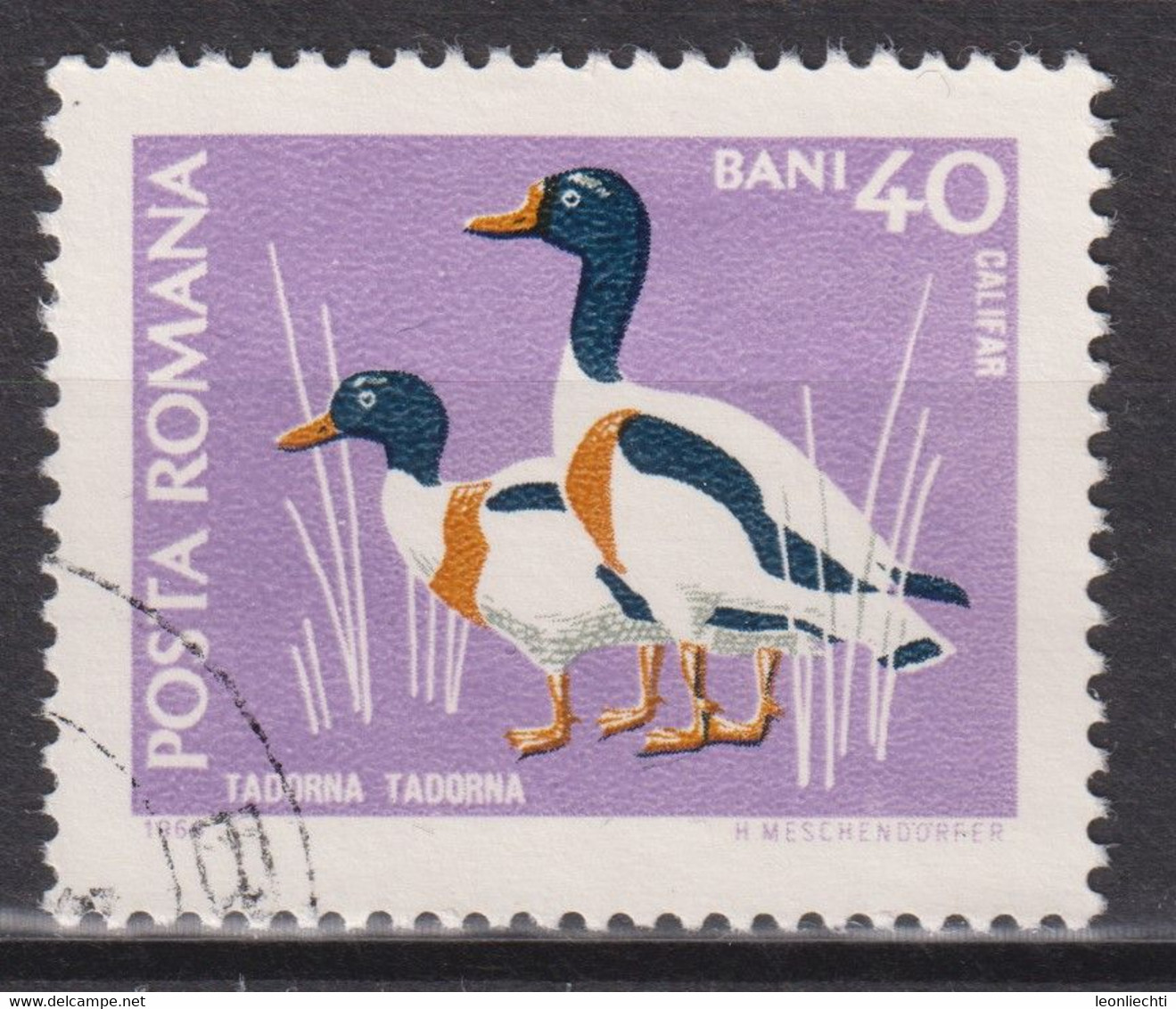 1968 Rumänien,  Mi:RO 2726°, Yt:RO 2425°, Gänse, Fauna Der Naturschutzgebiete - Gansos
