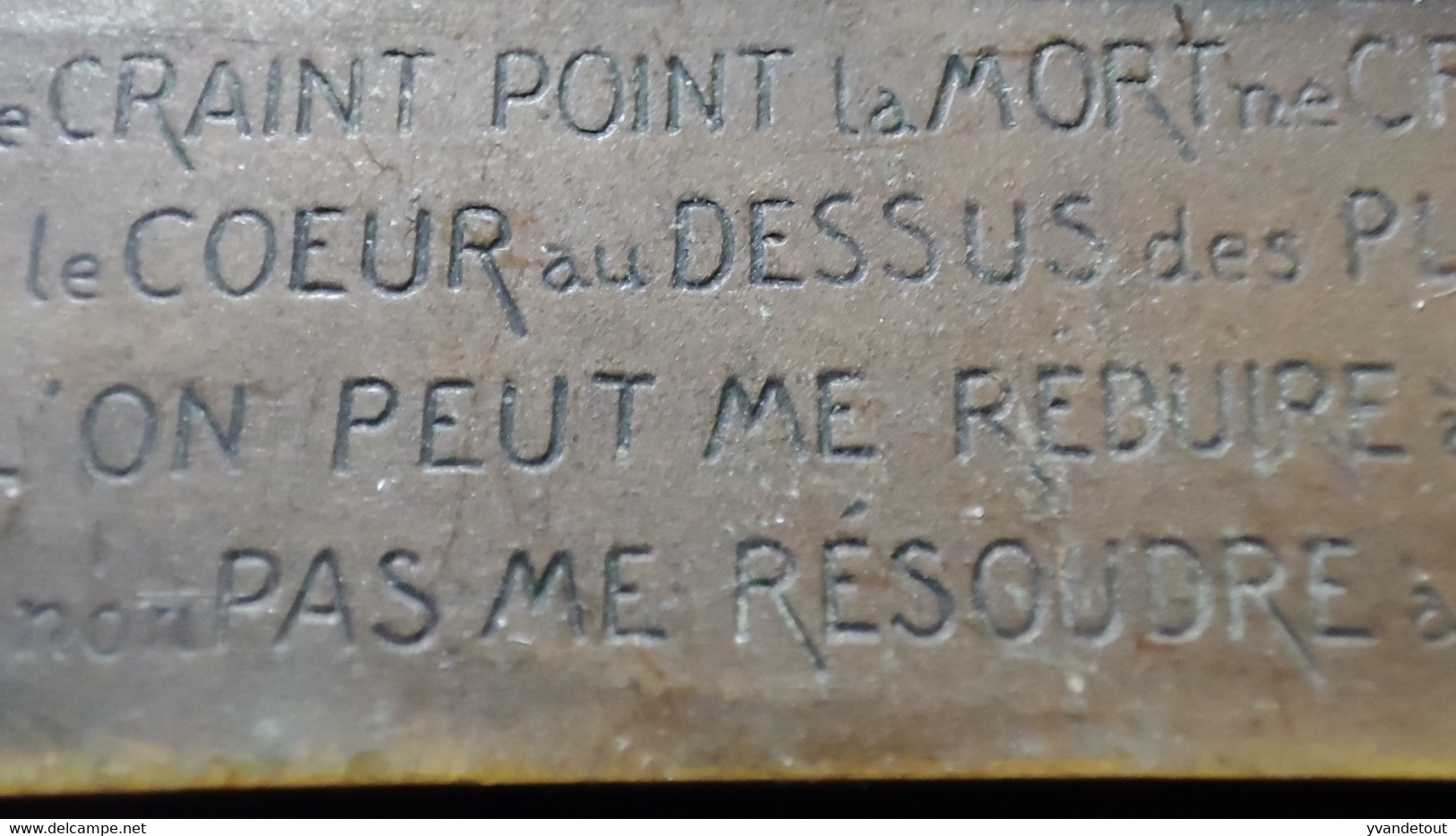 Plaque Métallique Souvenir. 1914.Roi Albert. Médaille De Bronze Par Gérard Devreese - Belgio