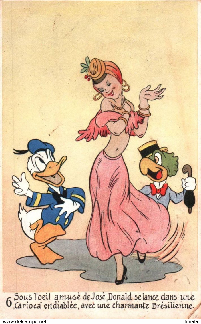 16166  WALT DISNEY  "Sous L'Œil Amusé De José, Donald Se Lance Dans Une Carioca .....  ( 2 Scans ) - Altri & Non Classificati