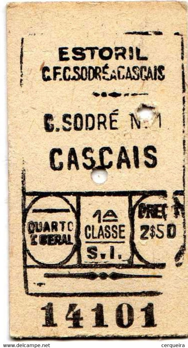 PORTUGAL -C. DO SODRE-CASCAIS-14101-1ªCLASSE - Europe