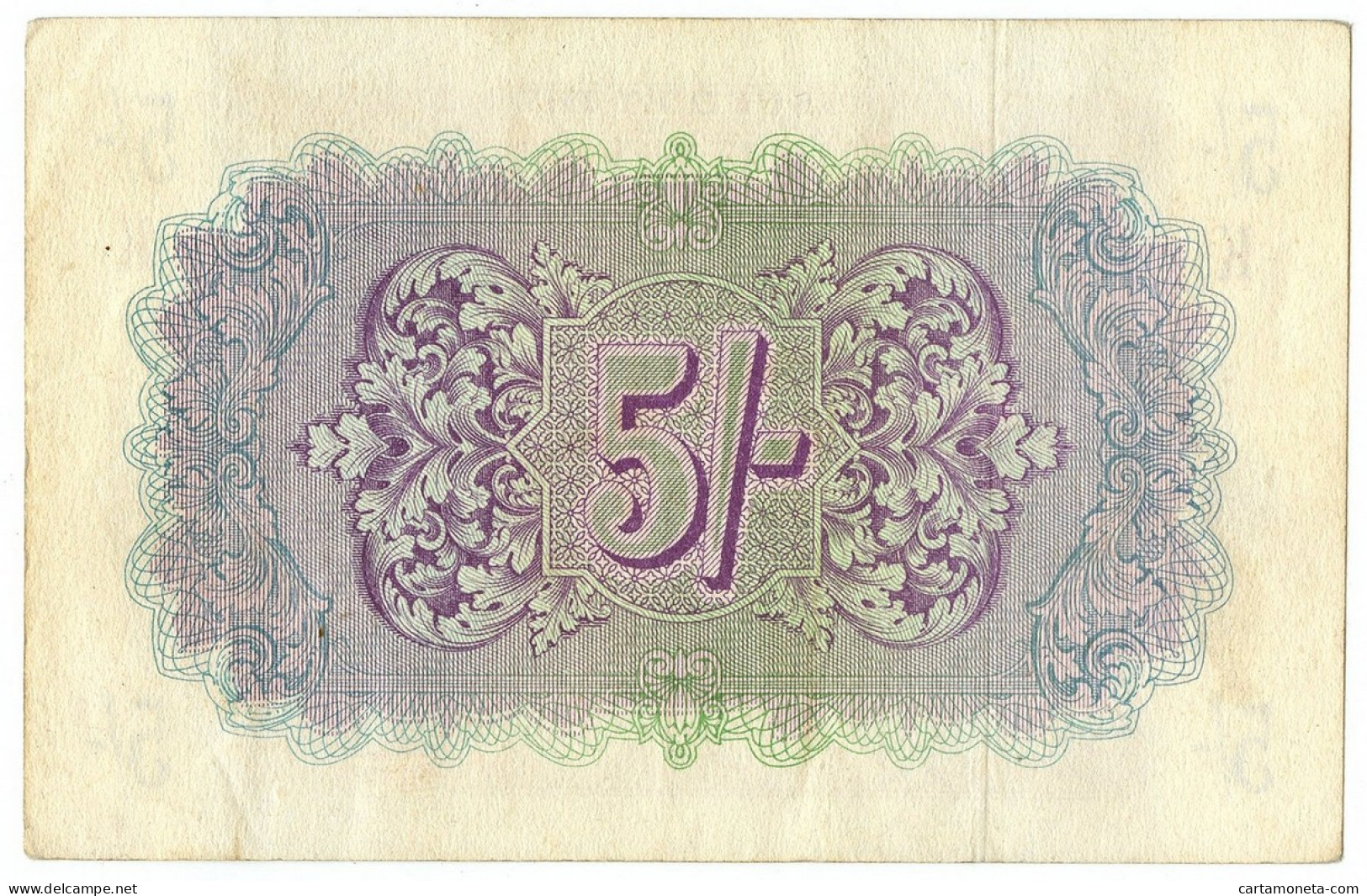 5 SHILLINGS OCCUPAZIONE INGLESE ITALIA BRITISH M. AUTHORITY 1943 BB/SPL - 2. WK - Alliierte Besatzung