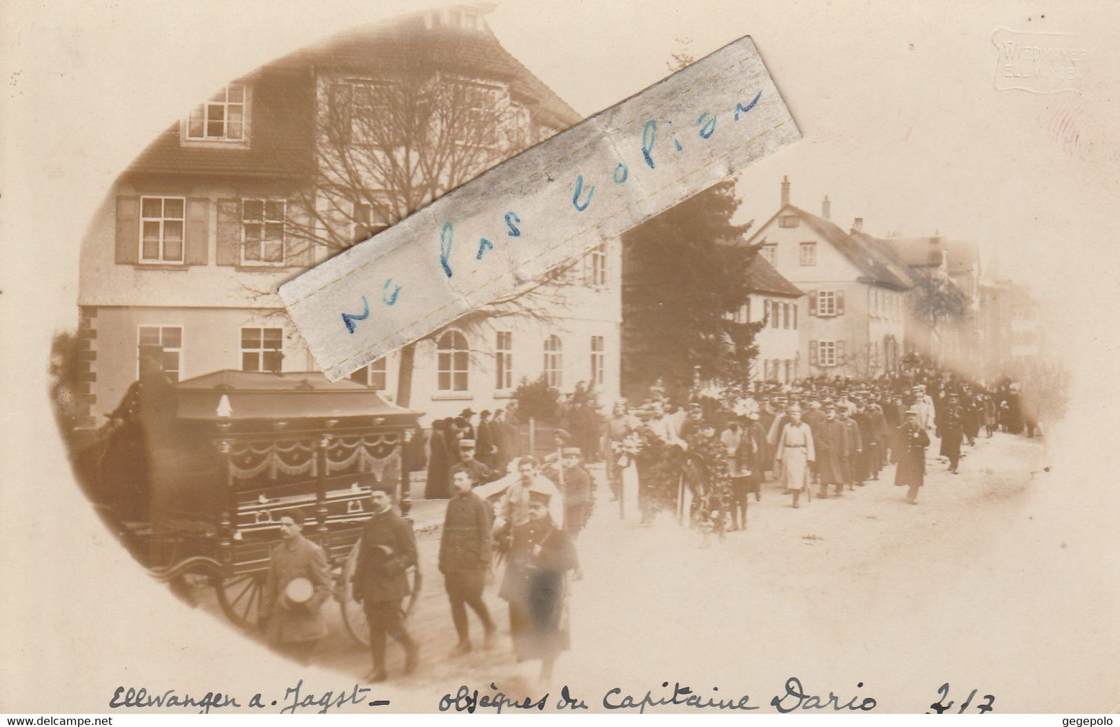 ELLWANGEN - Obsèques D'un Militaire ( Carte Photo  ) 1/2 - Ellwangen