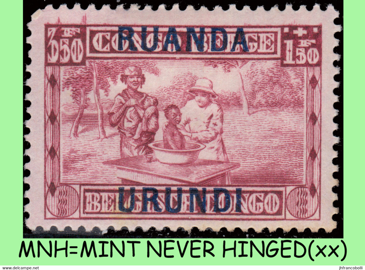 1930 ** RUANDA-URUNDI RU 81/88 FULL MILKDROP SET ( x 9 MNH STAMPS )