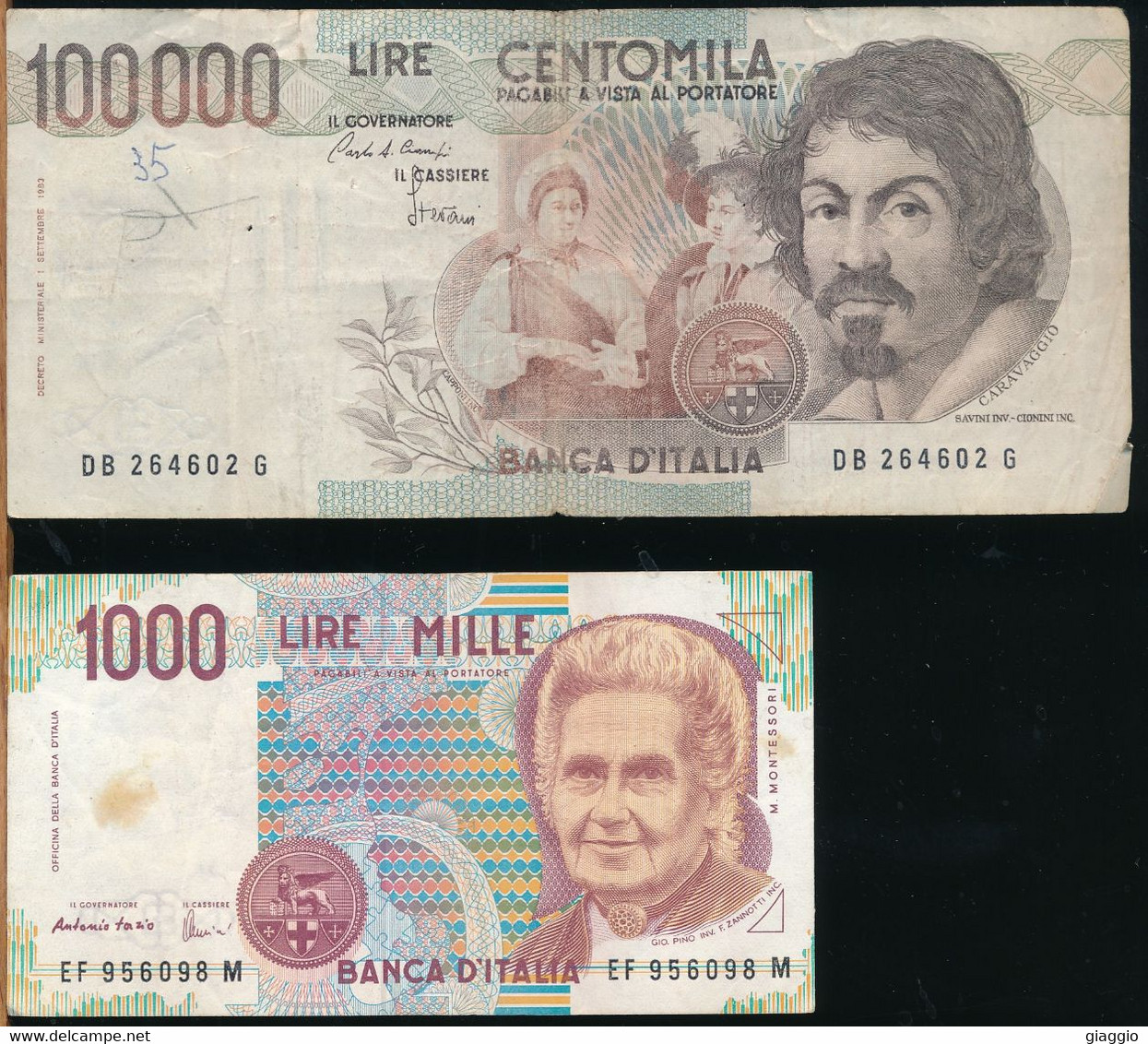 °°° 100000 LIRE 1983 + 1000 LIRE 1990 °°° - 100.000 Lire