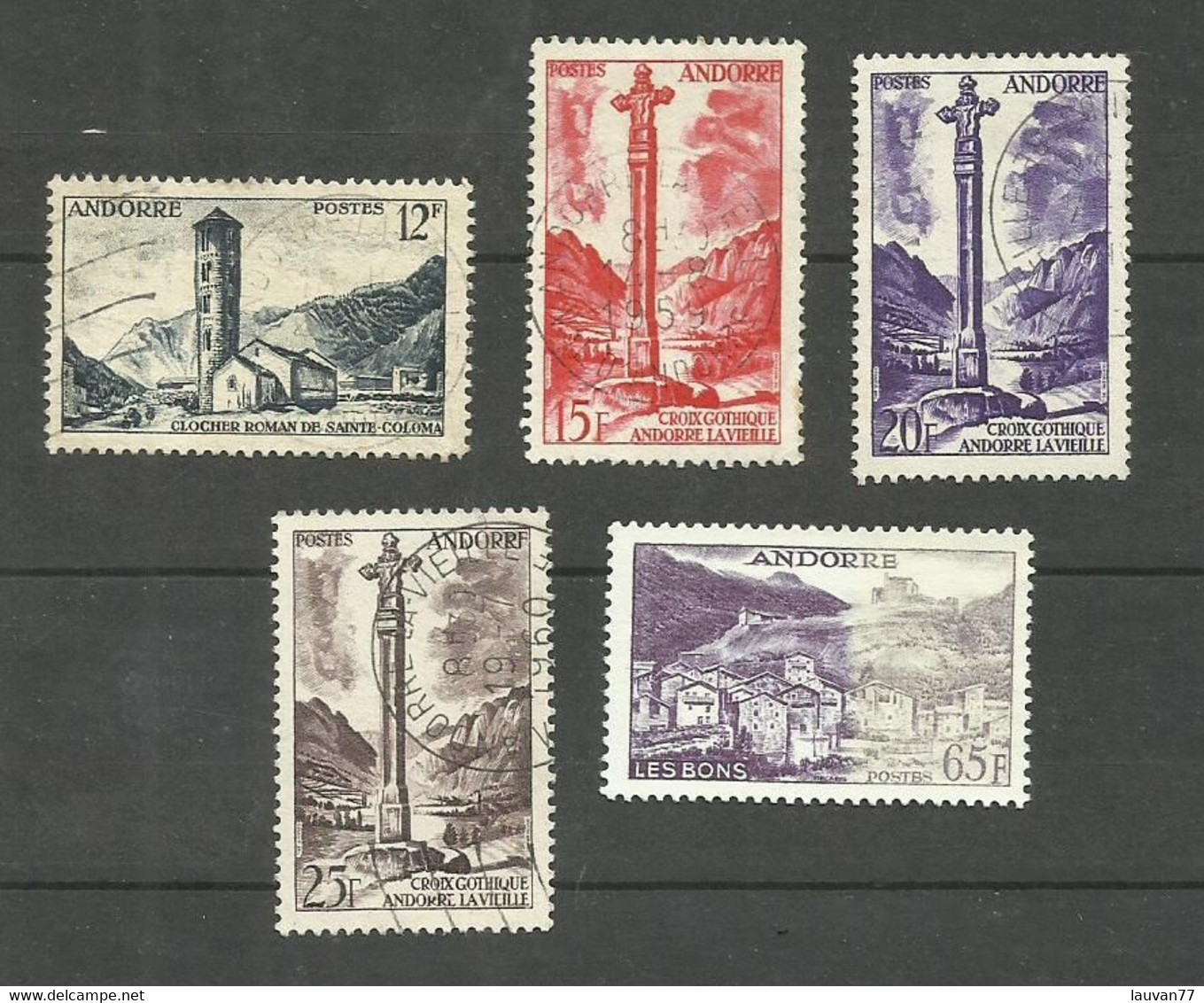 Andorre Français N°145, 146, 148, 149, 152A Cote 13.85€ - Used Stamps