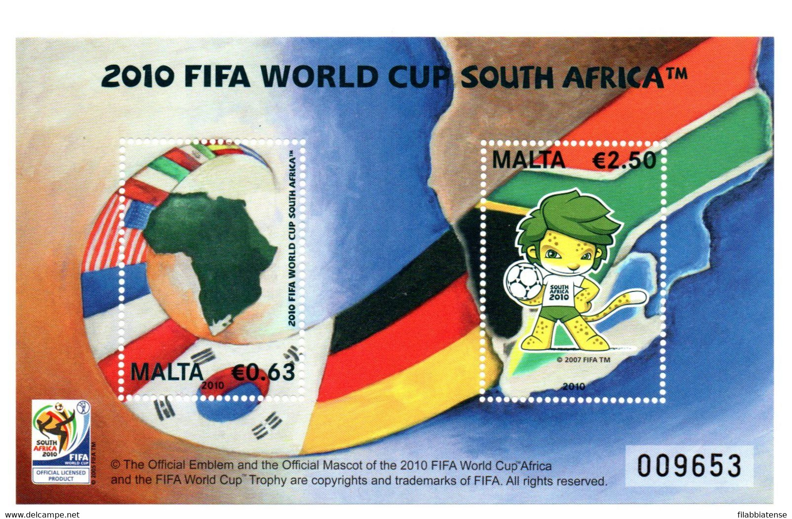 2010 - Malta BF 46 Mondiali Di Calcio           ------ - 2010 – Zuid-Afrika