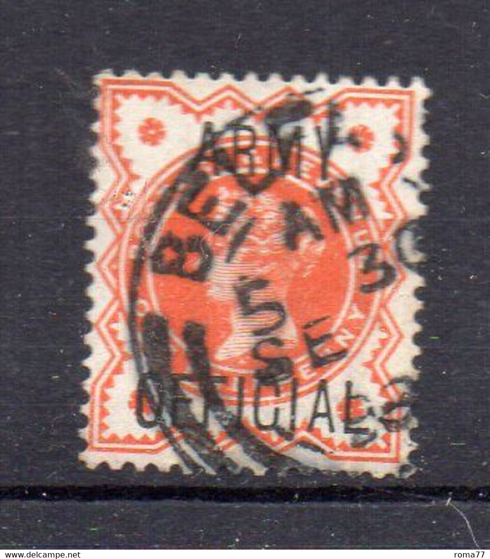 2569 490 - GRAN BRETAGNA 1896 , 1/2 P. Usato N. 41  ARMY OFFICIAL - Service