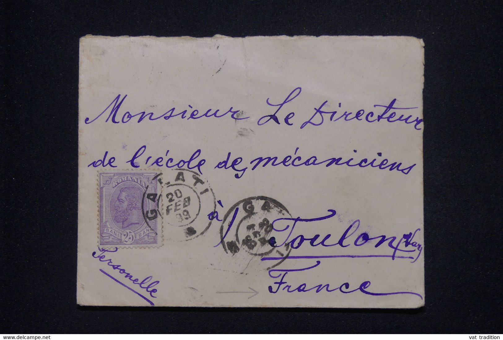 ROUMANIE - Enveloppe De Galati Pour La France En 1899 - L 136245 - Cartas & Documentos