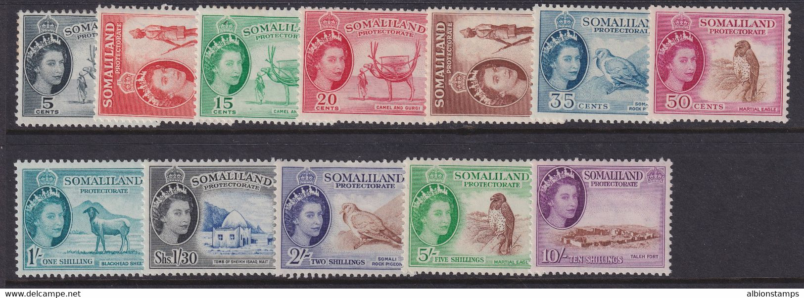 Somaliland Protectorate, Scott 128-139 (SG 137-148), MLH - Somaliland (Protectoraat ...-1959)