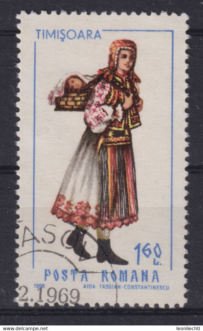 1968 Rumänien,   Mi:RO 2736°,  Yt:RO 2438°, Tracht ,  Timisoara - Costumes