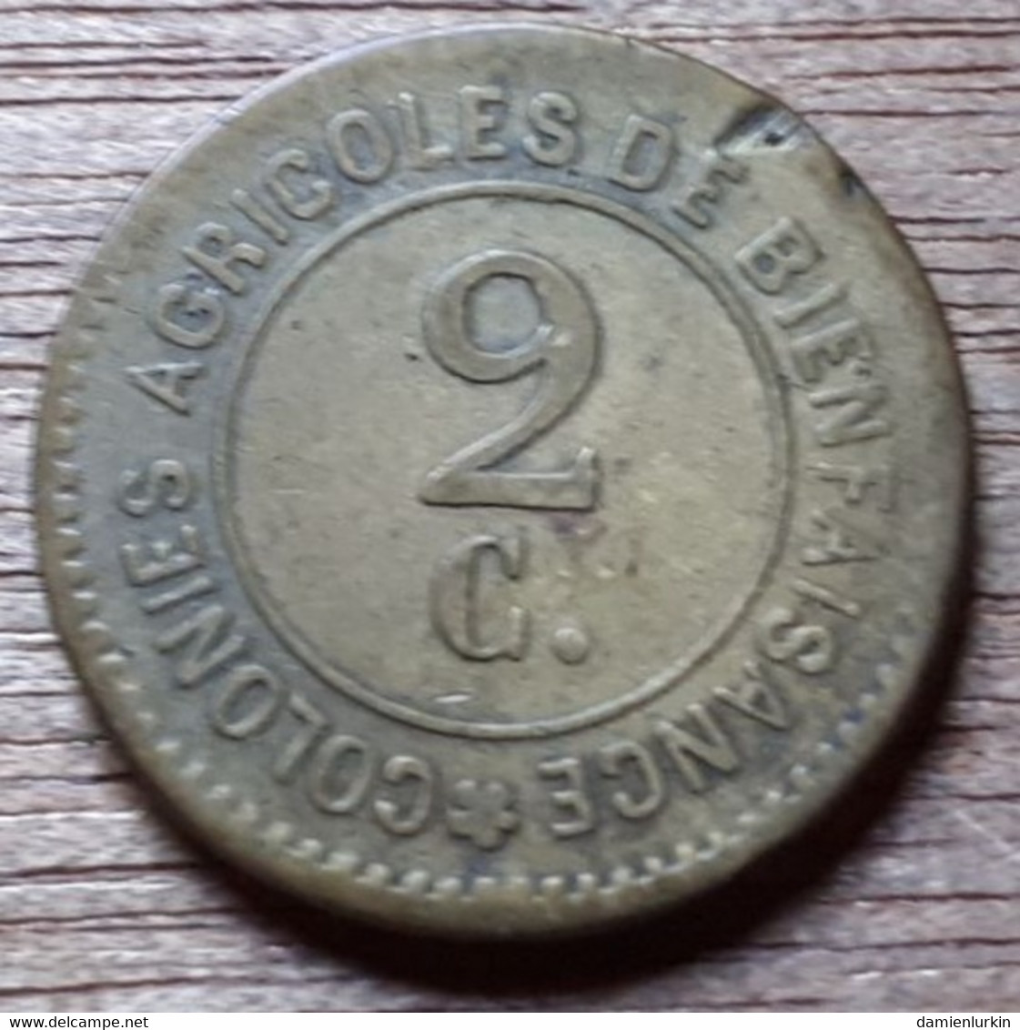 BELGIQUE HOOGSTRAETEN MERXPLAS 2 CENTIMES LAITON DEPUIS 1886 (HOOGSTRATEN) COLONIES AGRICOLES DE BIENFAISANCE - 2 Cents